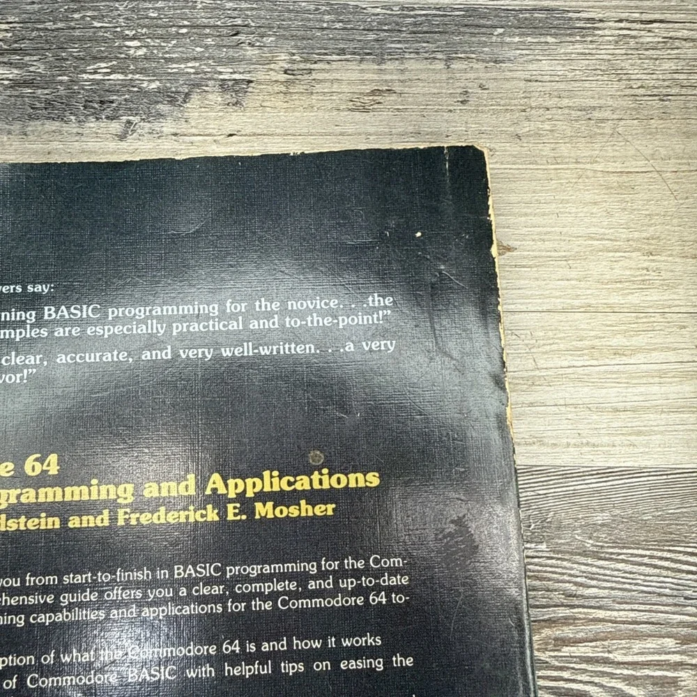 Commodore 64: Basic Programming and Applications by Goldstein Mosher 1984